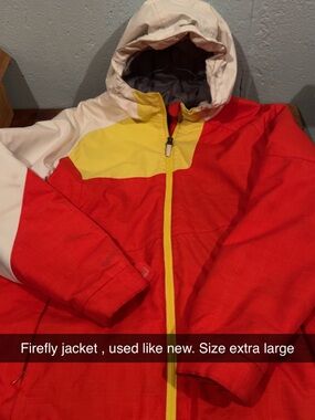 Kids' Red & White Colorblock Hooded Jacket